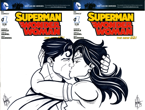 new 52 superman and wonder woman kiss