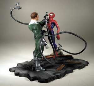Dynamic forces ® - ultimate spider-man/dr. octopus diorama statue.