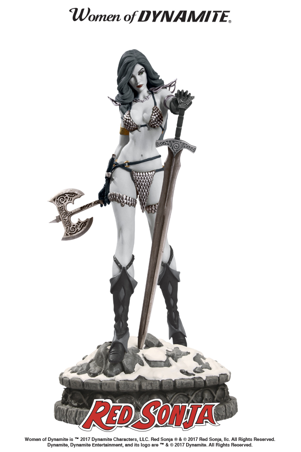 Red Sonja Women Dynamite Arthur Adams Bust Limited Black-and-White Artist Proof Edition!